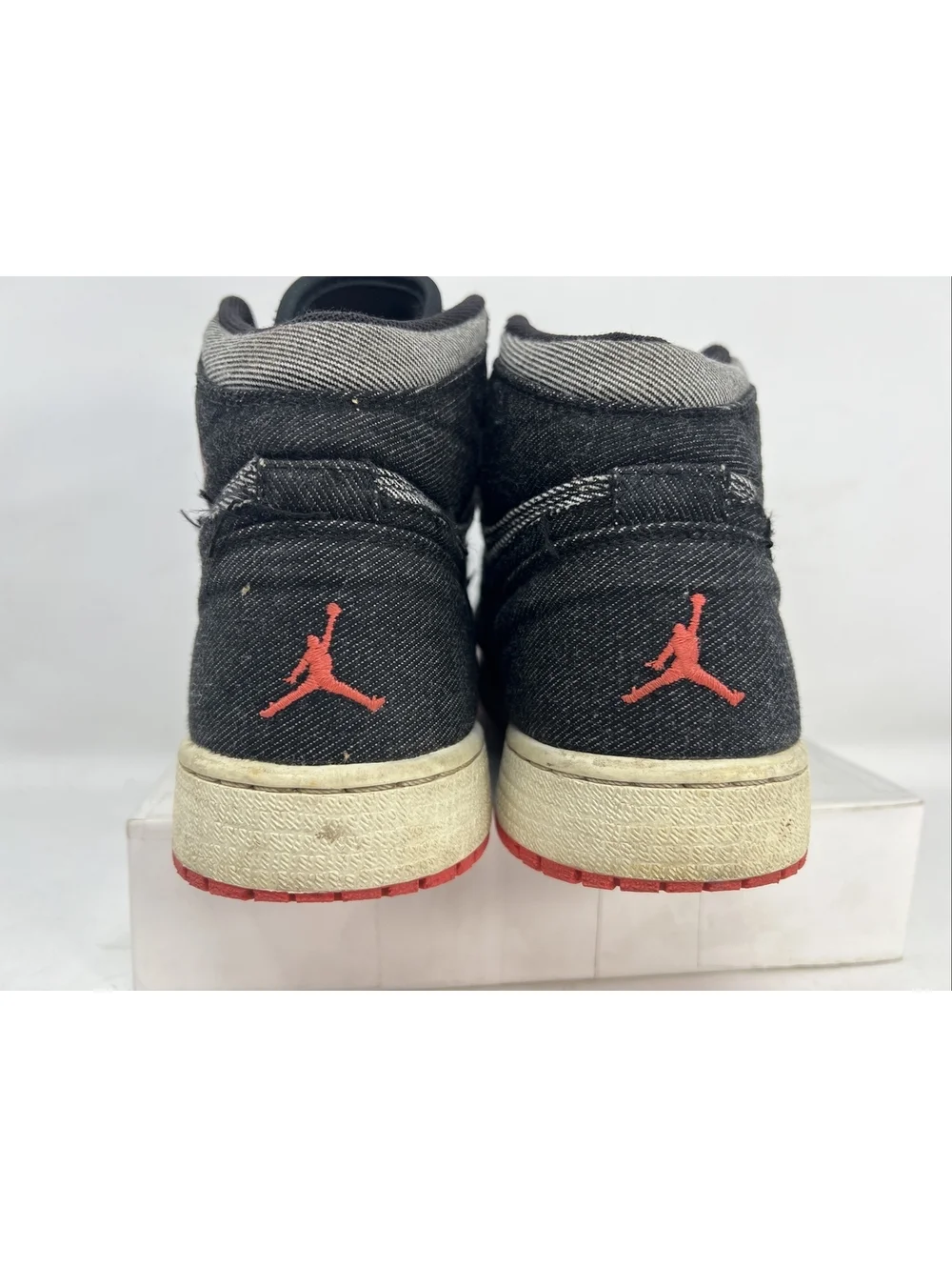Nike Air Jordan 1 Retro Alarming Canvas Denim 440563-002 Youth Sz 7Y womens 8.5